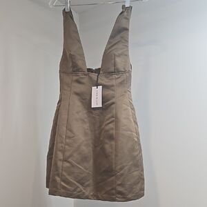 We Wore What Brown Mini Dress